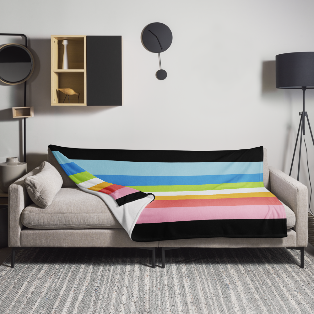 Queer Pride Throw Blanket: Cozy LGBTQ+ Decorative Print