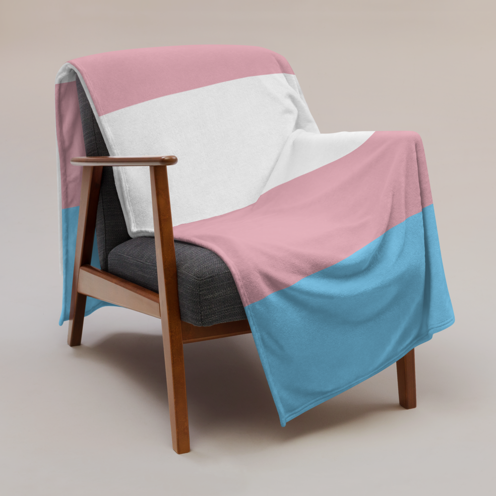 Transgender Pride Throw Blanket: Cozy LGBTQ+ Decorative Print