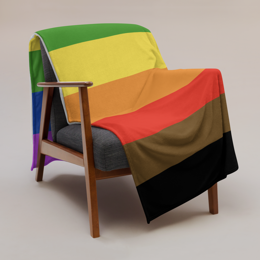Philly Pride Throw Blanket: Cozy LGBTQ+ Decorative Print