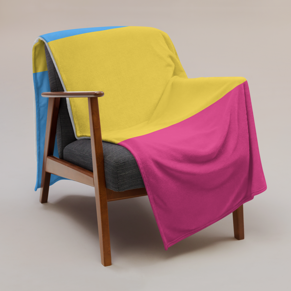 Pansexual Pride Throw Blanket: Cozy LGBTQ+ Decorative Print