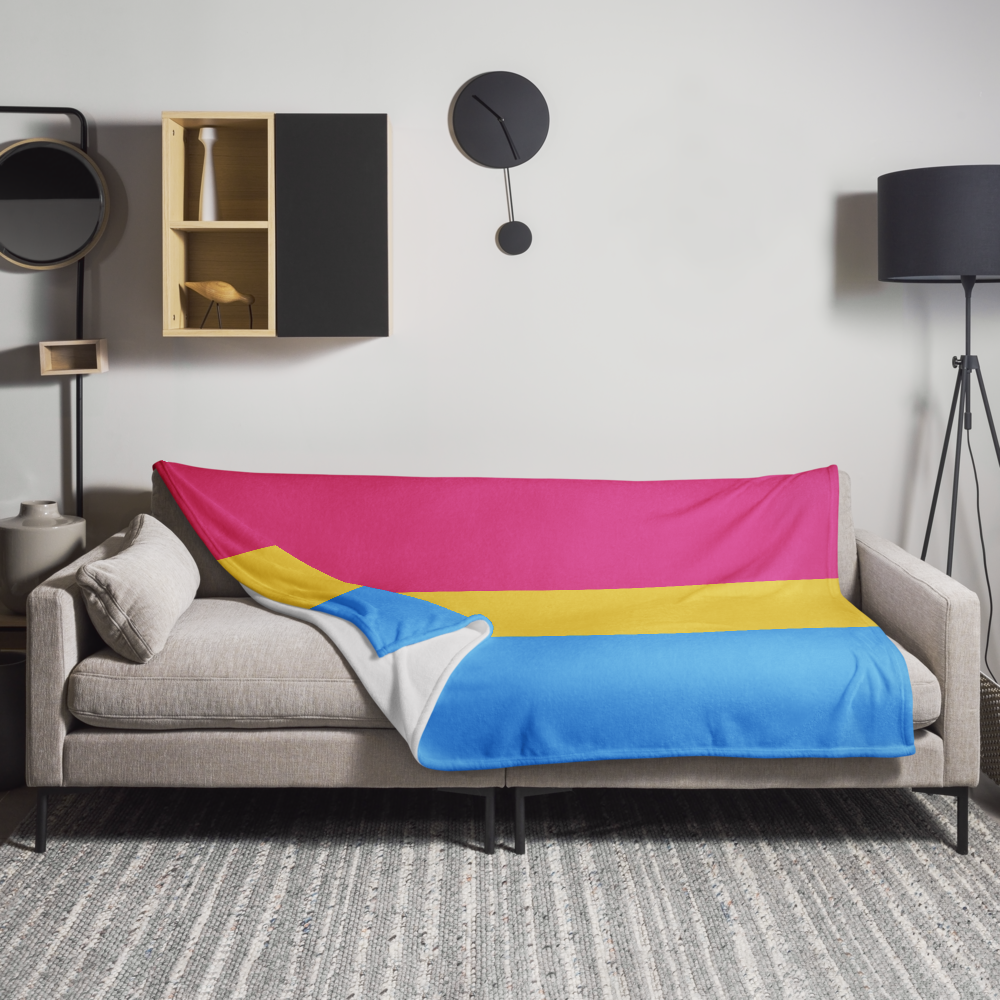 Pansexual Pride Throw Blanket: Cozy LGBTQ+ Decorative Print