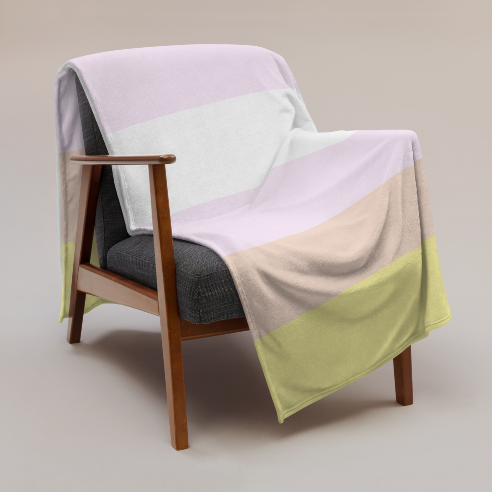 Pangender Pride Throw Blanket: Cozy LGBTQ+ Decorative Print