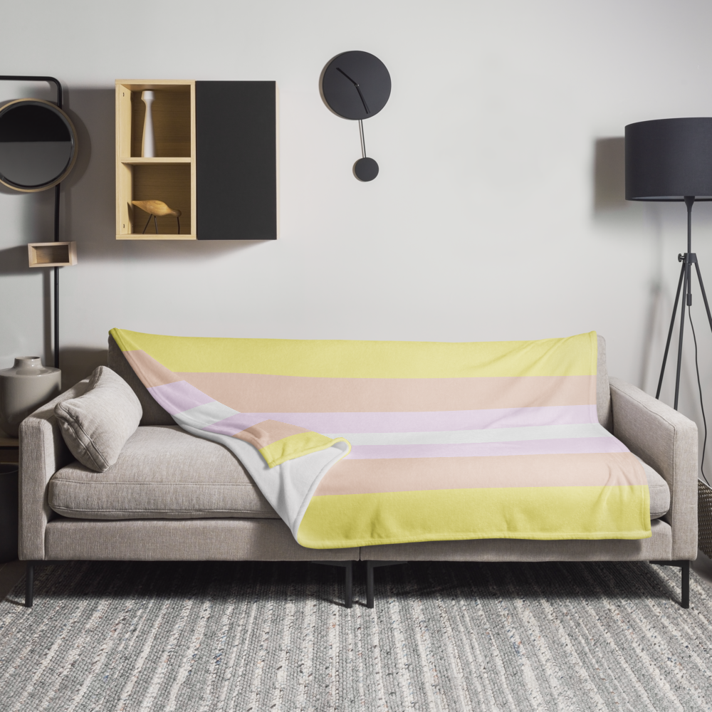 Pangender Pride Throw Blanket: Cozy LGBTQ+ Decorative Print