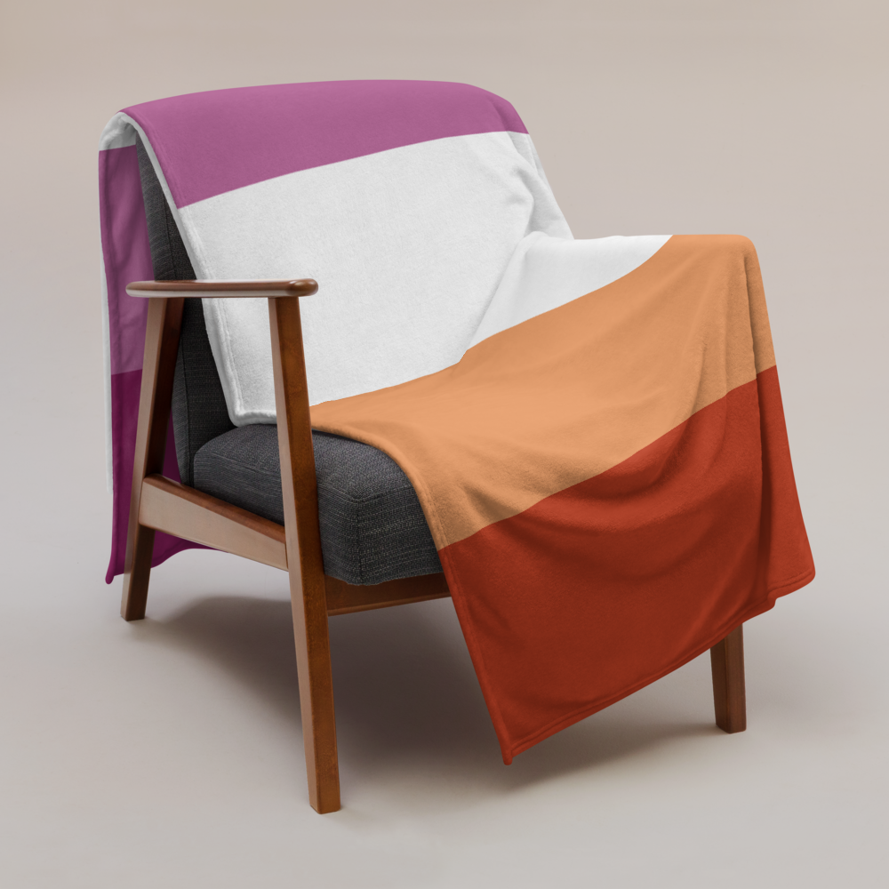 Lesbian Pride Throw Blanket: Cozy LGBTQ+ Decorative Print
