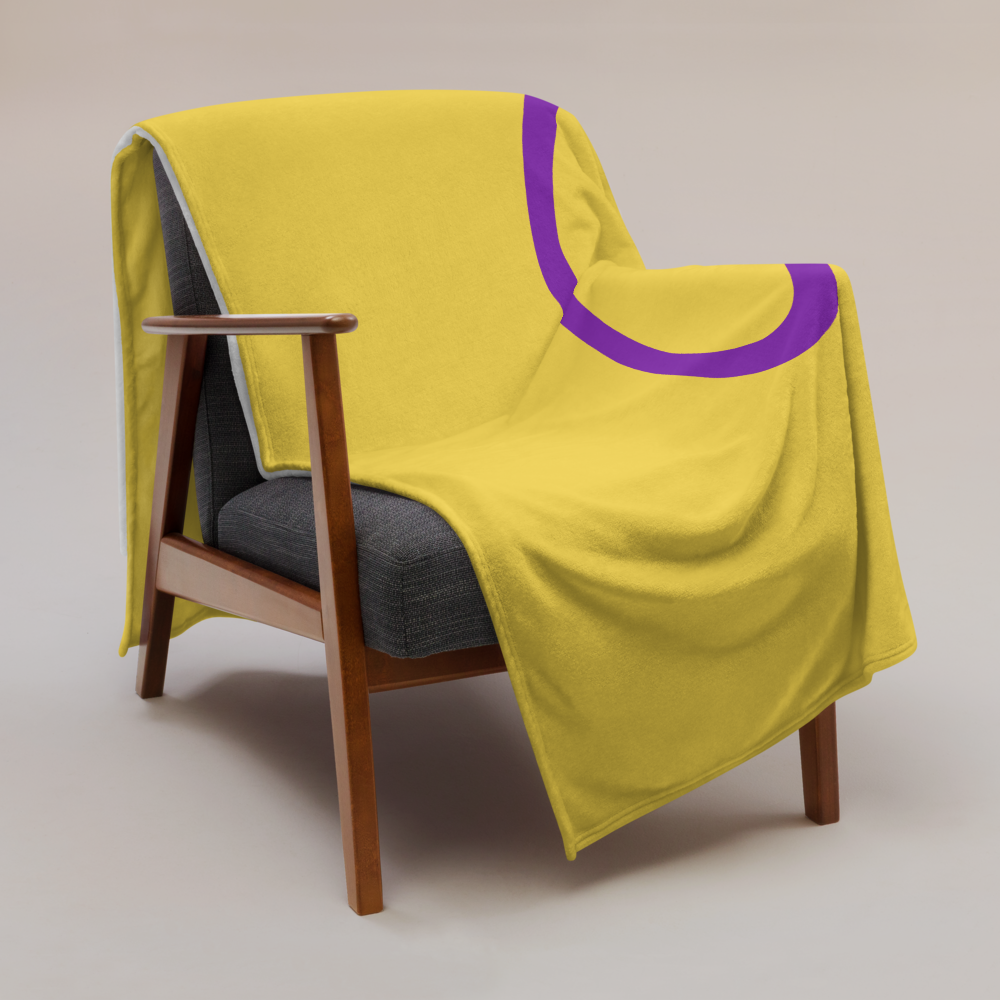 Intersex Pride Throw Blanket: Cozy LGBTQ+ Decorative Print