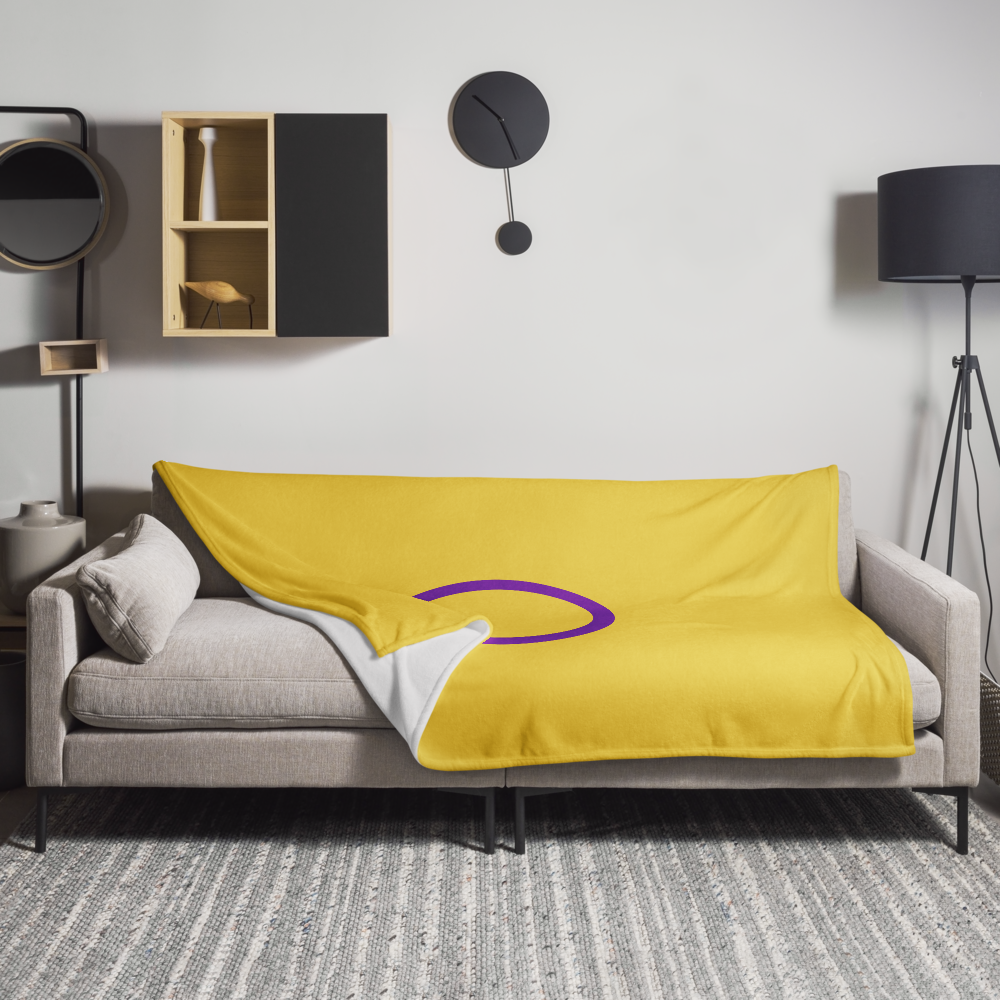 Intersex Pride Throw Blanket: Cozy LGBTQ+ Decorative Print