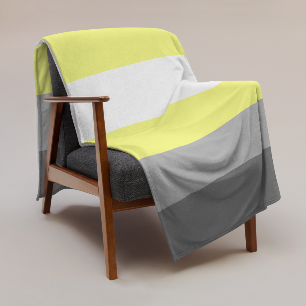 Demigender Pride Throw Blanket: Cozy LGBTQ+ Decorative Print