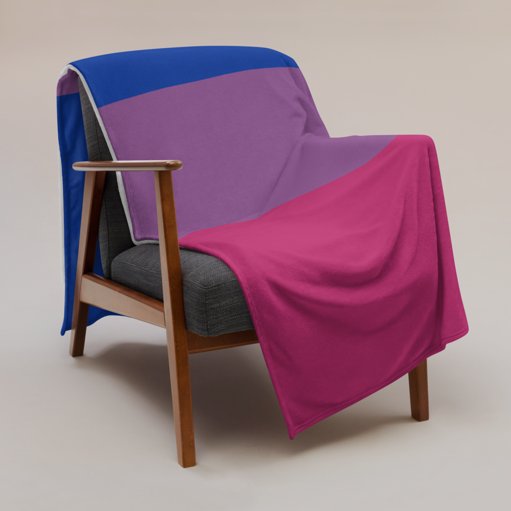 Bisexual Pride Throw Blanket: Cozy LGBTQ+ Decorative Print
