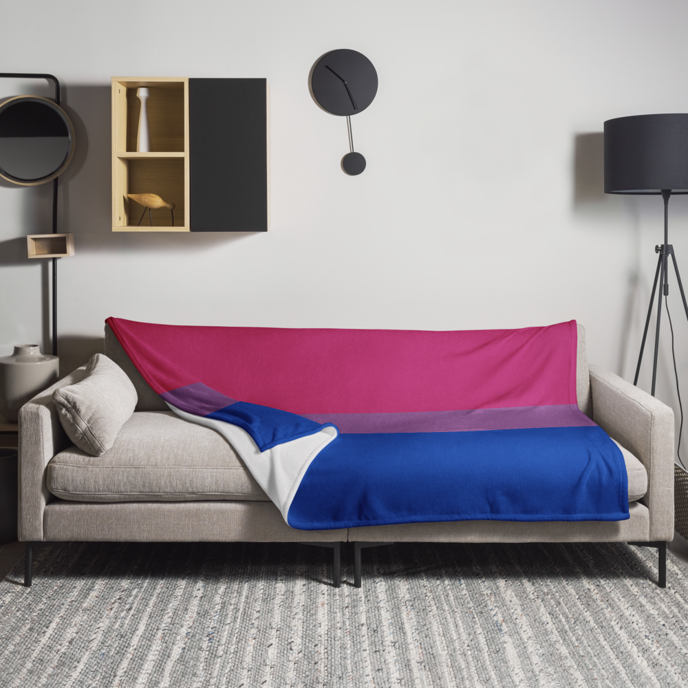 Bisexual Pride Throw Blanket: Cozy LGBTQ+ Decorative Print