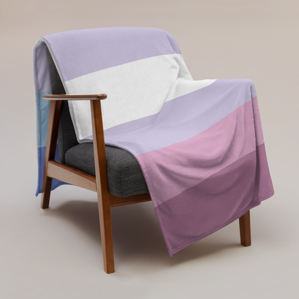 Bigender Pride Throw Blanket: Cozy LGBTQ+ Decorative Print