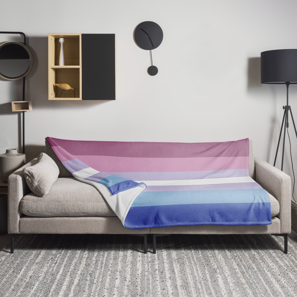 Bigender Pride Throw Blanket: Cozy LGBTQ+ Decorative Print