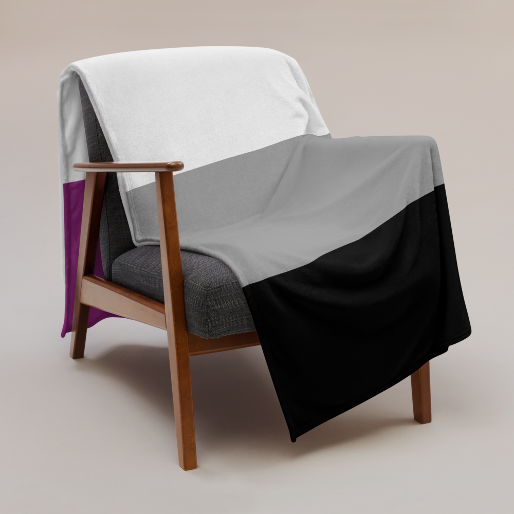 Asexual Pride Throw Blanket: Cozy LGBTQ+ Decorative Print