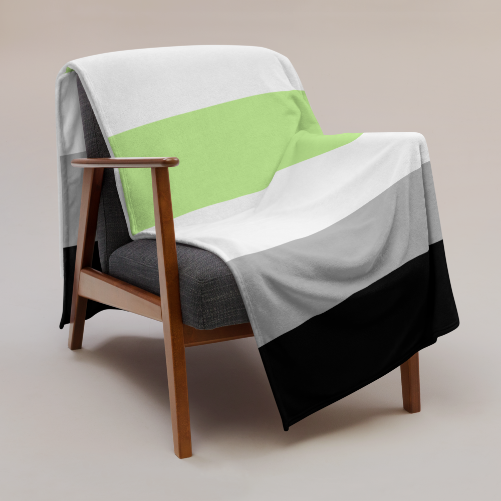 Agender Pride Throw Blanket: Cozy LGBTQ+ Decorative Print