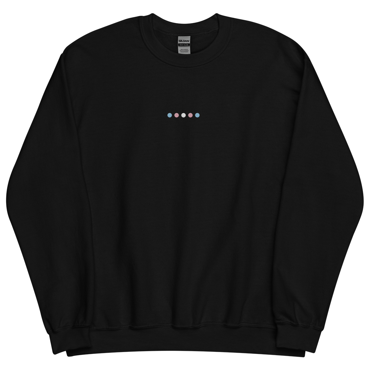 Embroidered Transgender Sweatshirt: Pride Flag Horizontal Circle Design