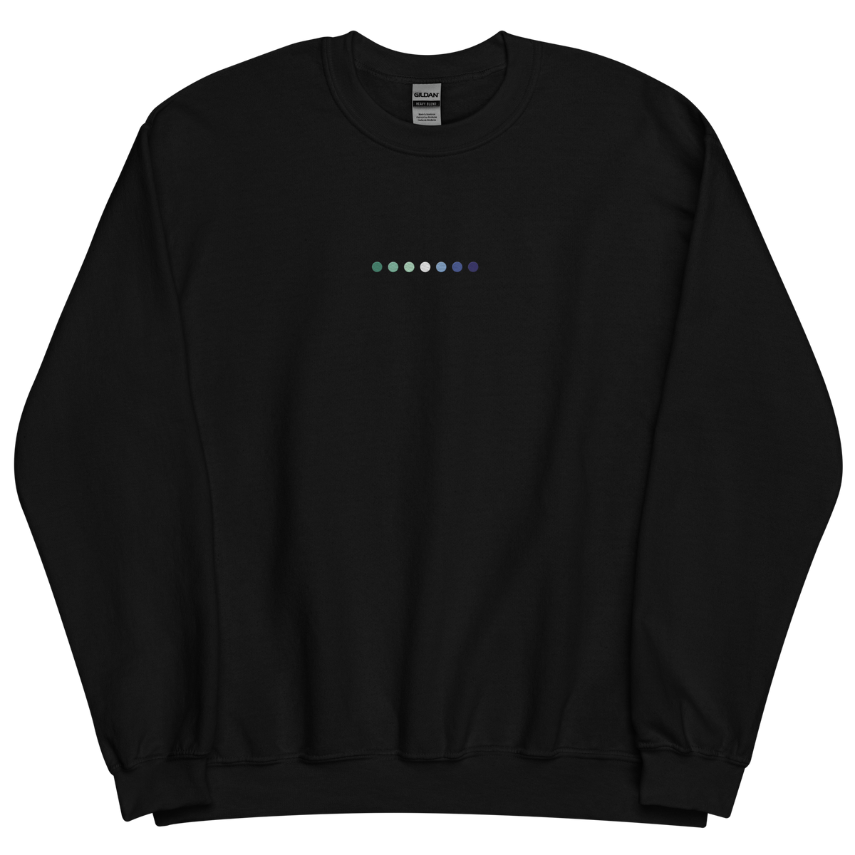 Embroidered Gay Pride Sweatshirt: Pride Flag Horizontal Circle Design