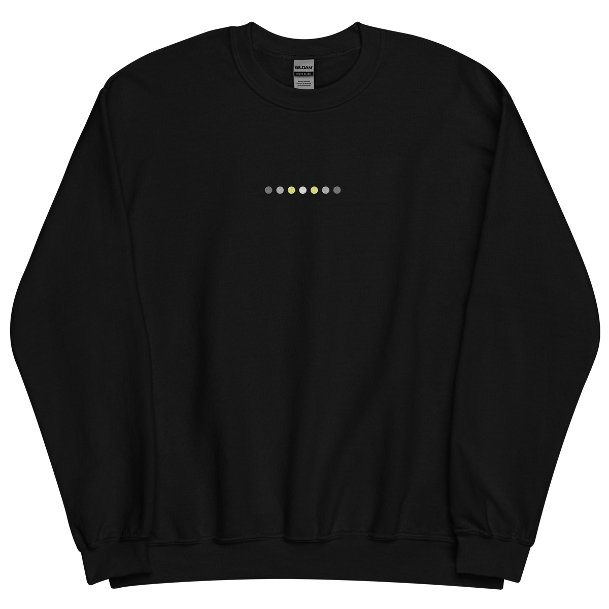 Embroidered Demigender Sweatshirt: Pride Flag Horizontal Circle Design