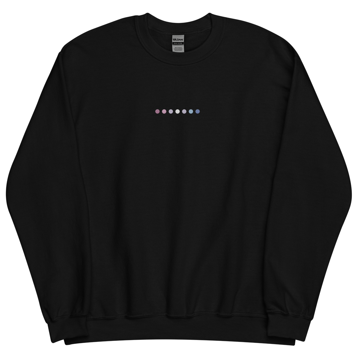 Embroidered Bigender Sweatshirt: Pride Flag Horizontal Circle Design