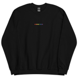 Embroidered Pride Sweatshirt: Pride Flag Horizontal Square Design