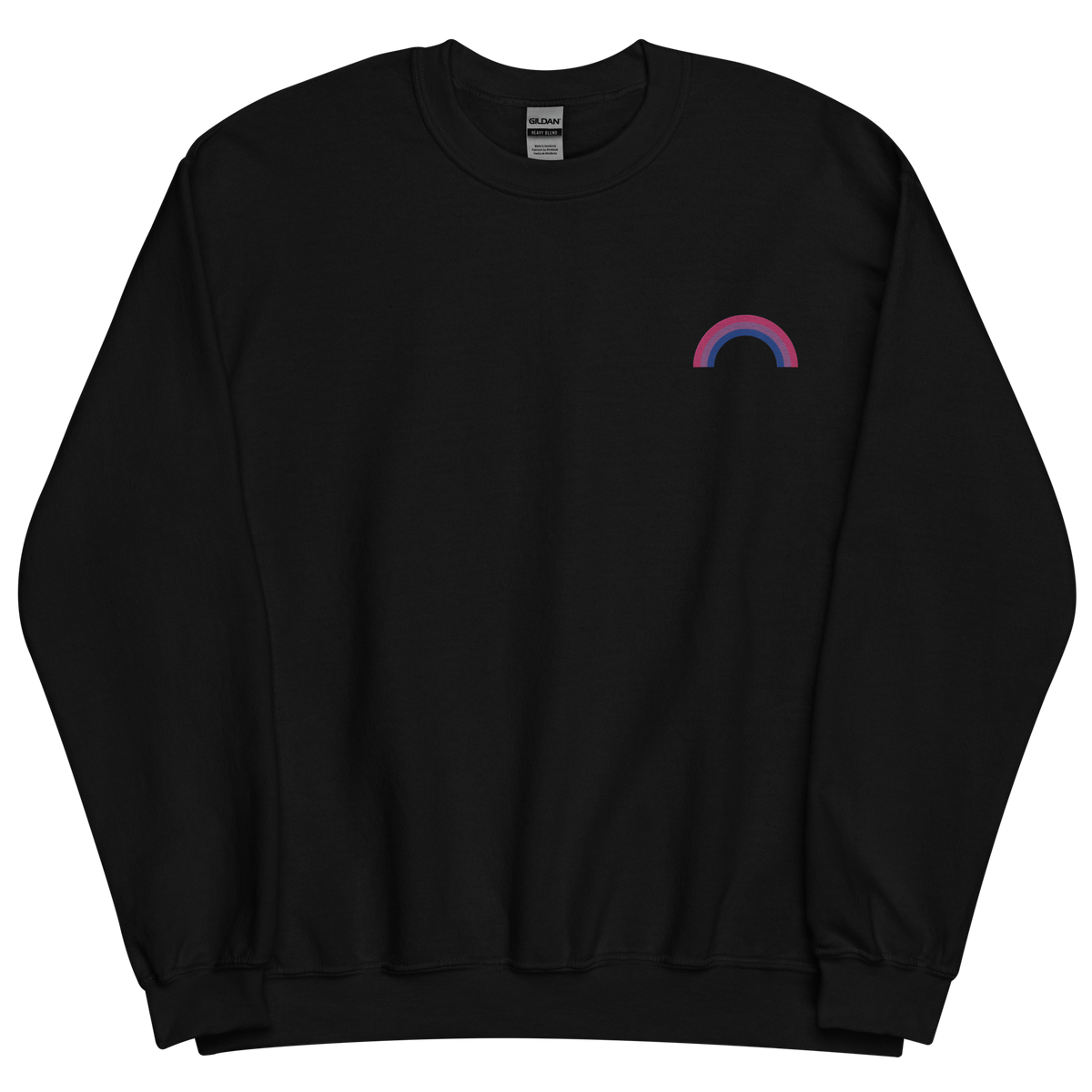 Embroidered Bisexual Rainbow Sweater: Pride Flag LGBTQ+ Design