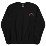 Embroidered Bisexual Rainbow Sweater: Pride Flag LGBTQ+ Design