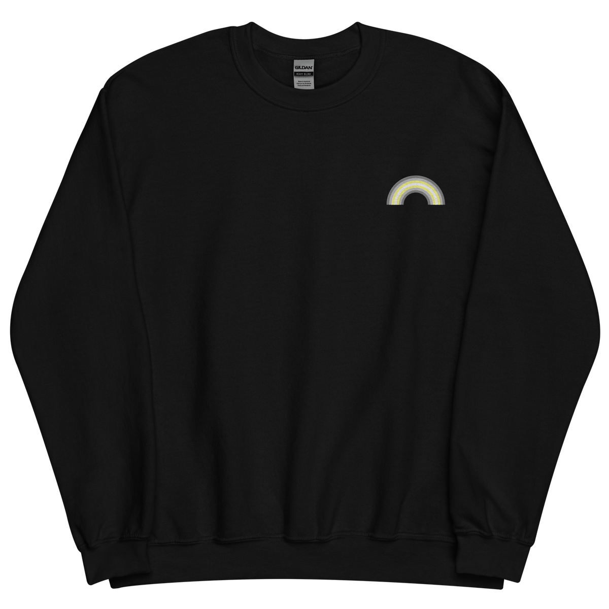 Embroidered Demigender Rainbow Sweater: Pride Flag LGBTQ+ Design