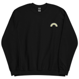 Embroidered Demigender Rainbow Sweater: Pride Flag LGBTQ+ Design