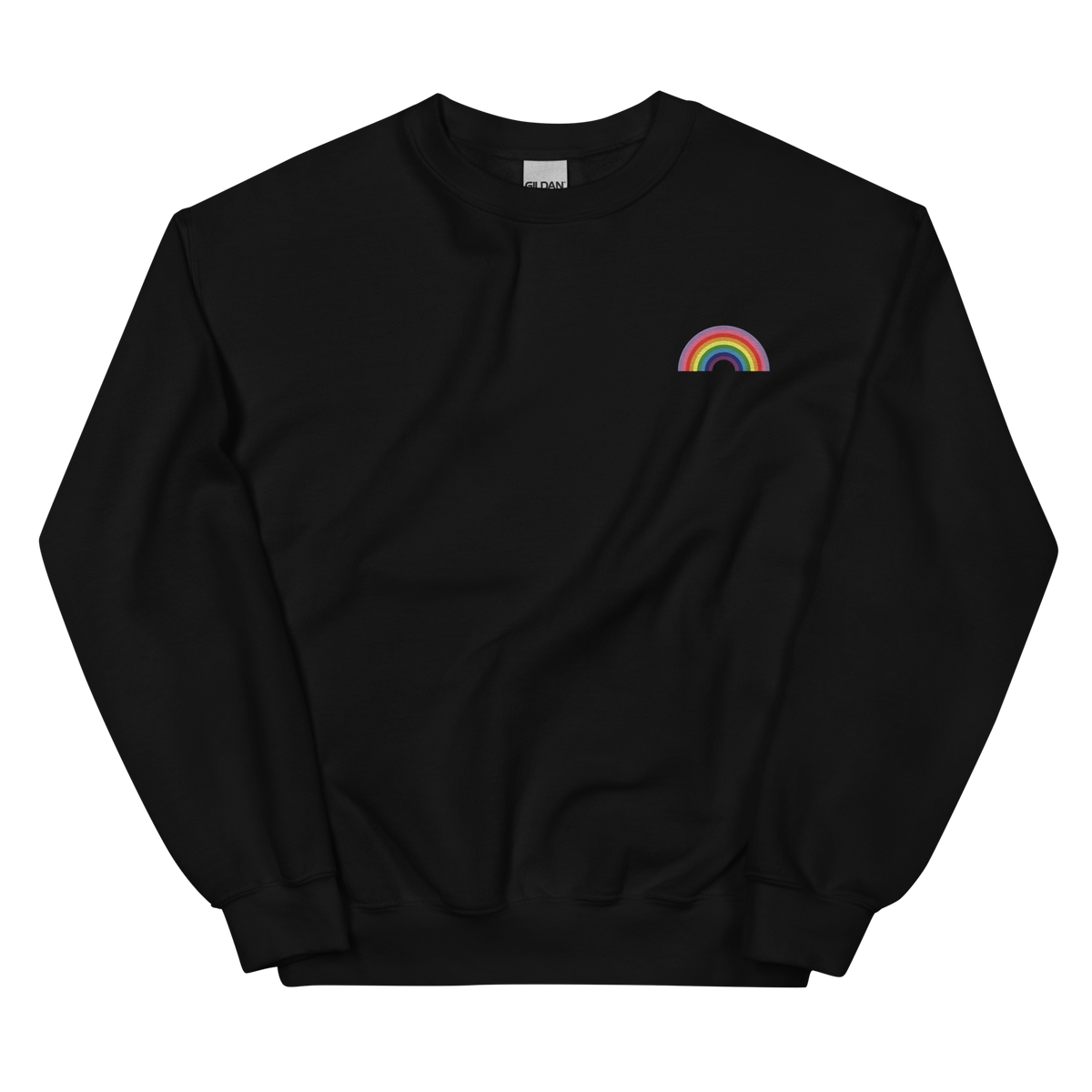 Embroidered Gilbert Baker Pride Rainbow Sweater: Pride Flag LGBTQ+ Design
