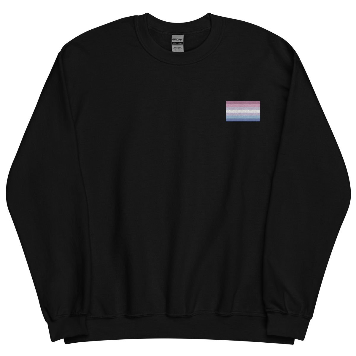Bigender Pride Flag Embroidered Sweatshirt