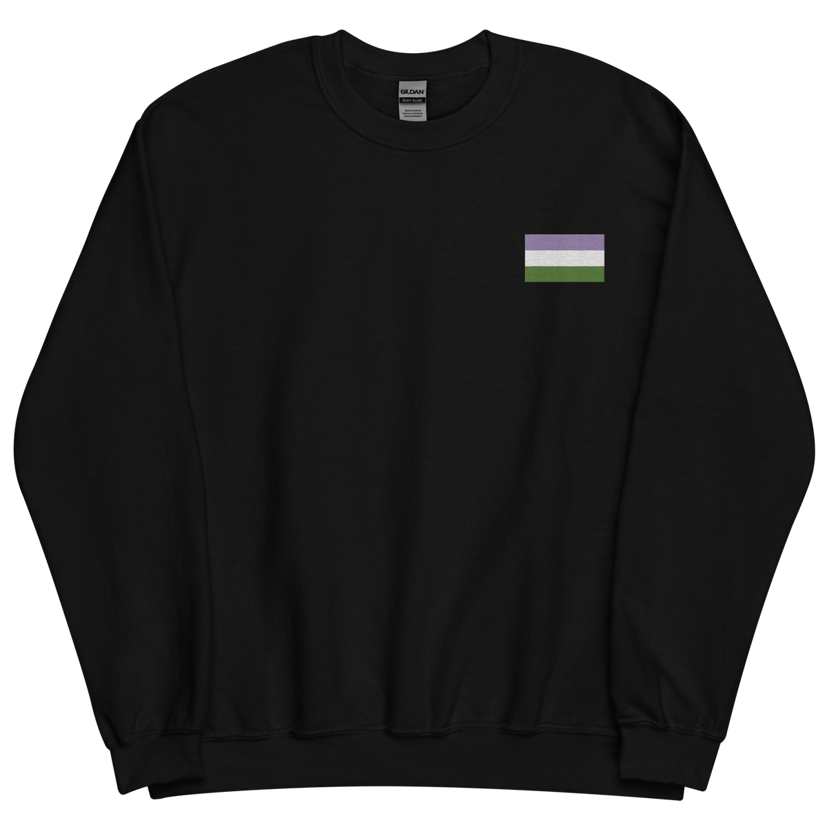 Genderqueer Pride Flag Embroidered Sweatshirt