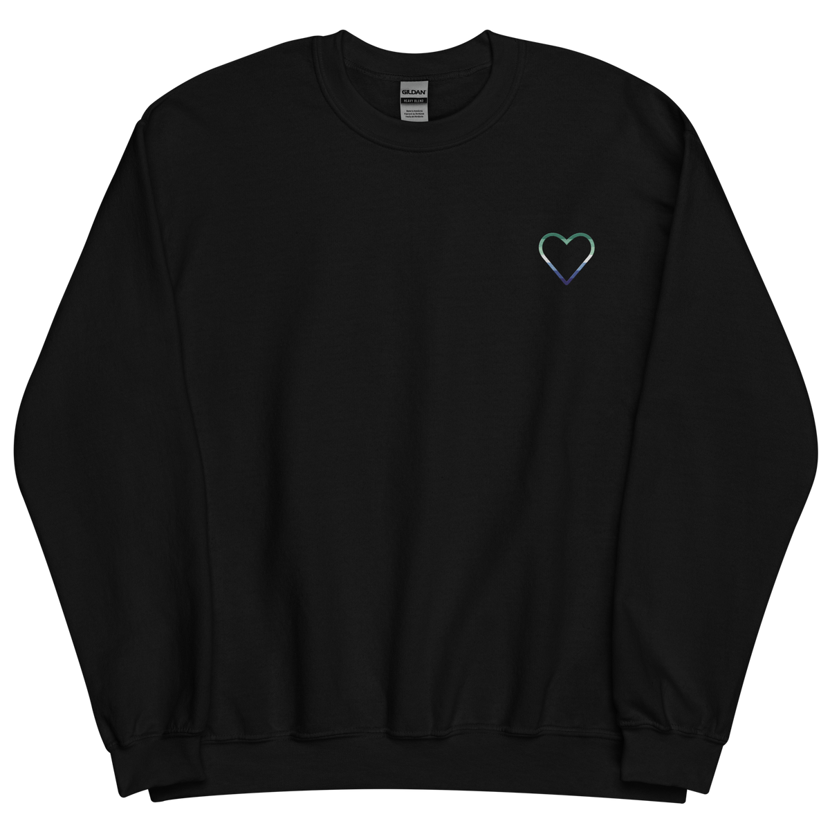 Gay Pride Heart Sweatshirt: Embroidered Pride Sweater