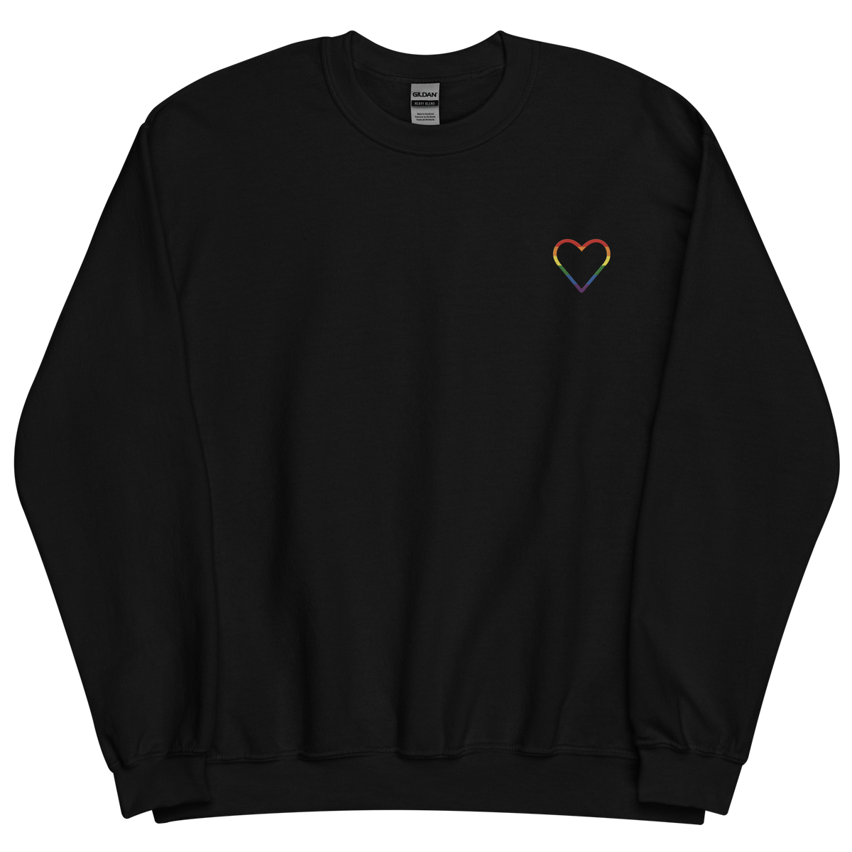 Pride Heart Sweatshirt: Embroidered Pride Sweater