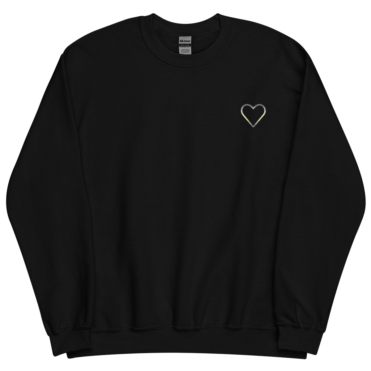Demigender Heart Sweatshirt: Embroidered Pride Sweater