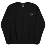 Demigender Heart Sweatshirt: Embroidered Pride Sweater