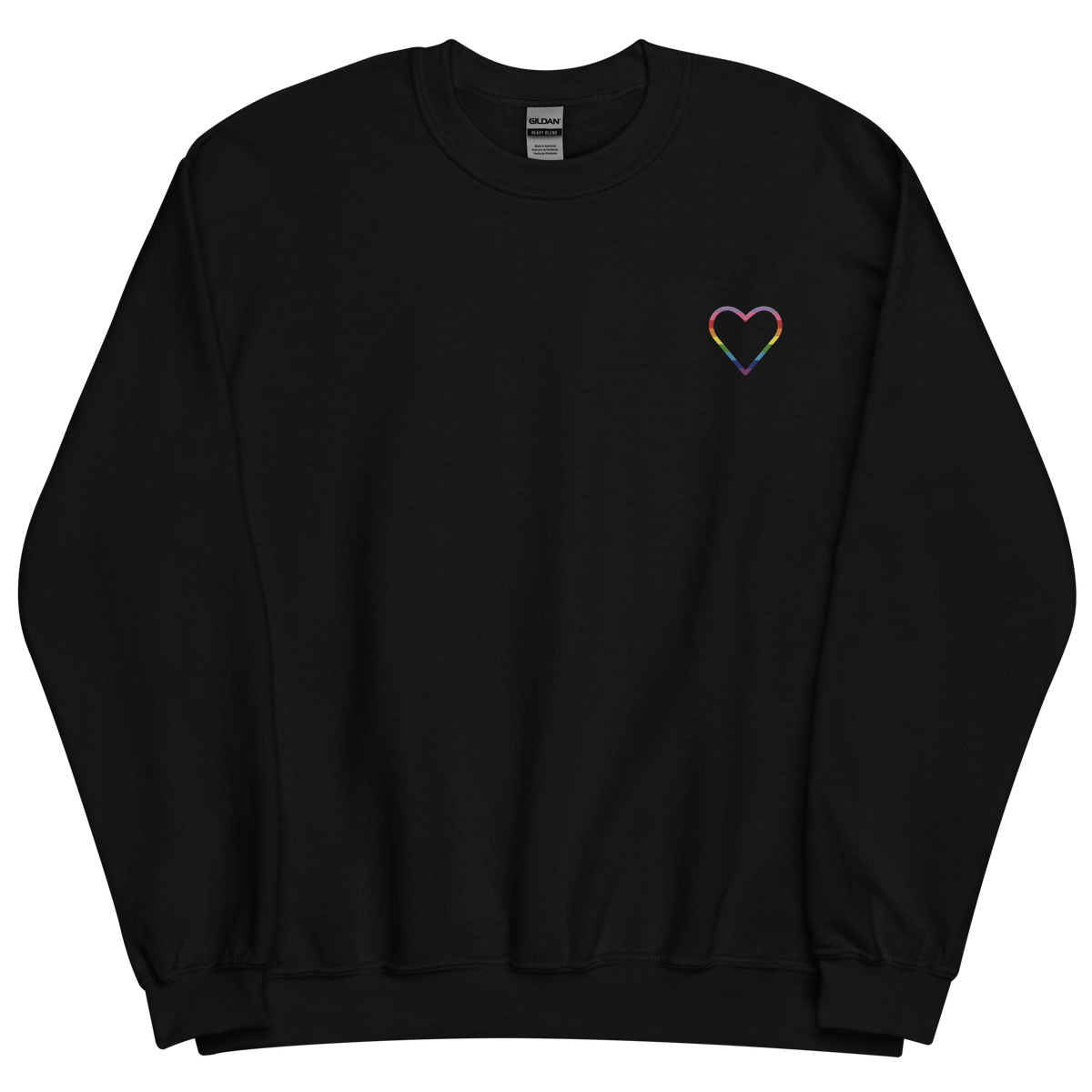 Gilbert Baker Pride Heart Sweatshirt: Embroidered Pride Sweater