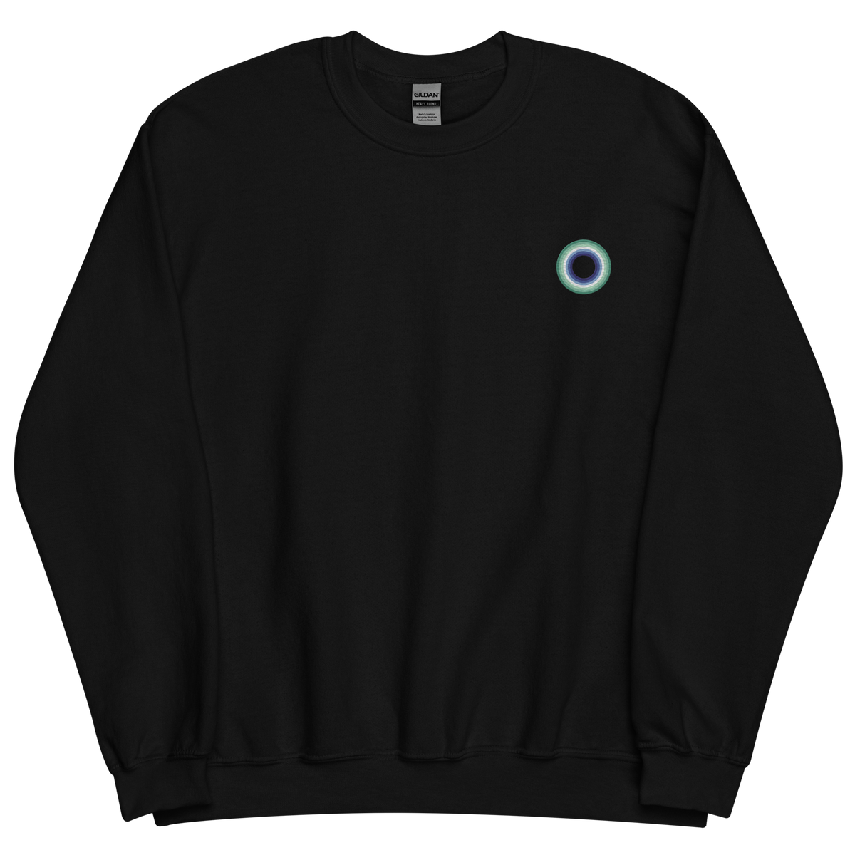 Embroidered Sweatshirt: Gay Pride Ring Emblem Design