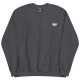 Gay Pride Flag Embroidered Heart Sweater: Celebratory LGBTQ+ Pride Design