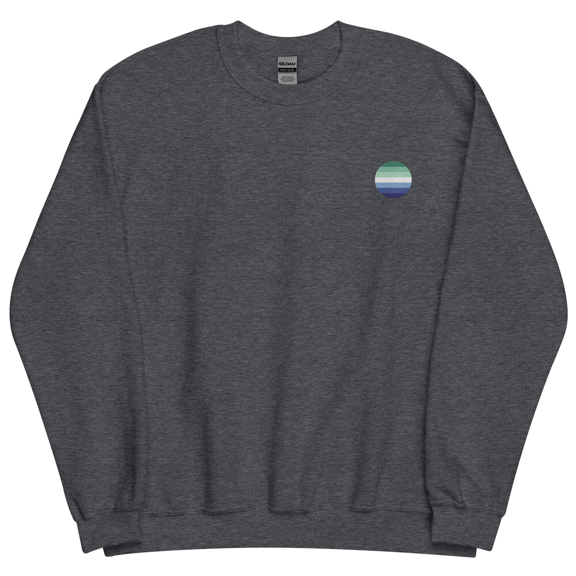 Gay Pride Flag Embroidered Circle Sweatshirt: Celebratory LGBTQ+ Pride Design
