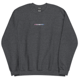 Embroidered Bigender Sweatshirt: Pride Flag Horizontal Heart Design