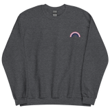 Embroidered Genderfluid Rainbow Sweater: Pride Flag LGBTQ+ Design
