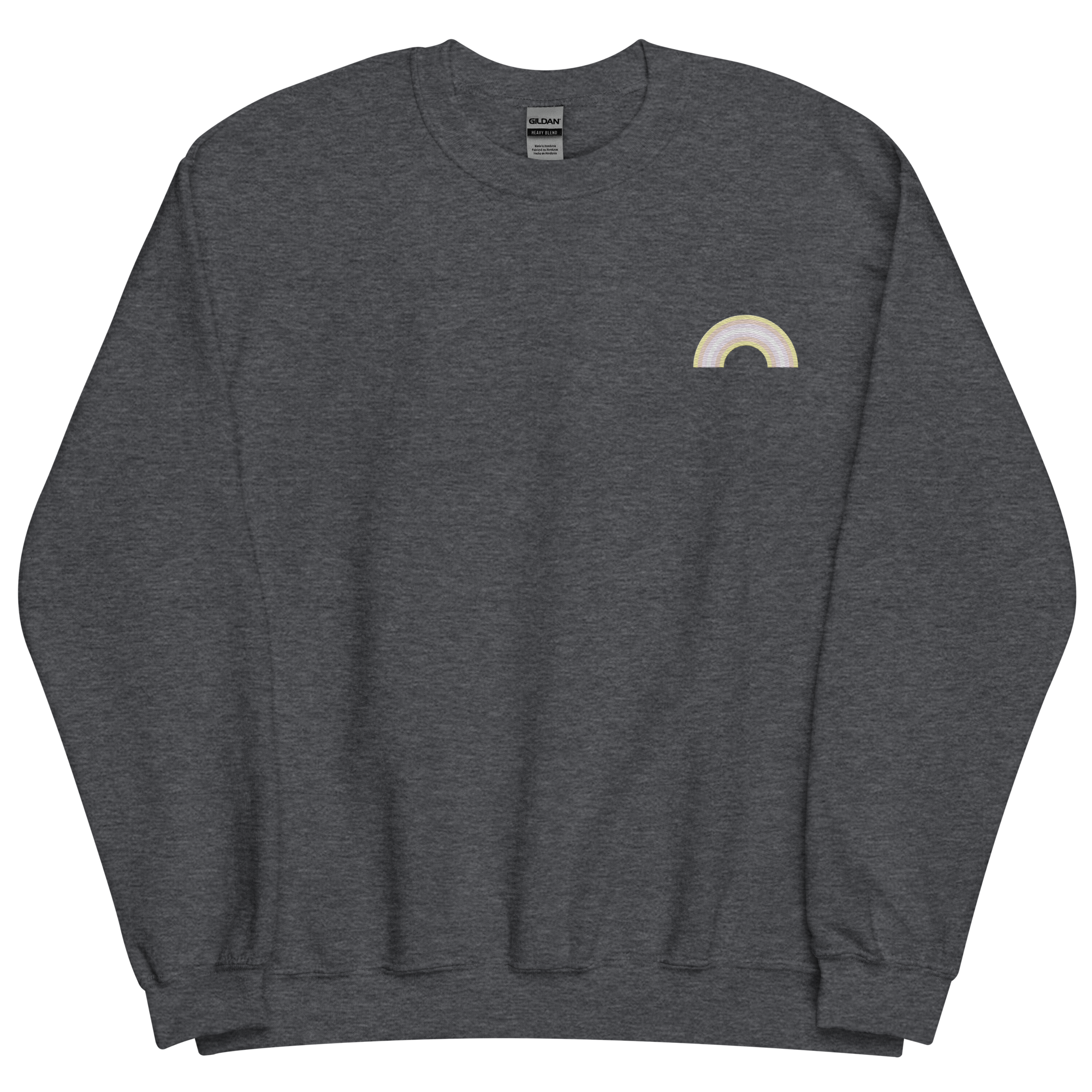 Embroidered Pangender Rainbow Sweater: Pride Flag LGBTQ+ Design