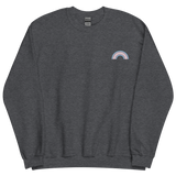 Embroidered Transgender Rainbow Sweater: Pride Flag LGBTQ+ Design