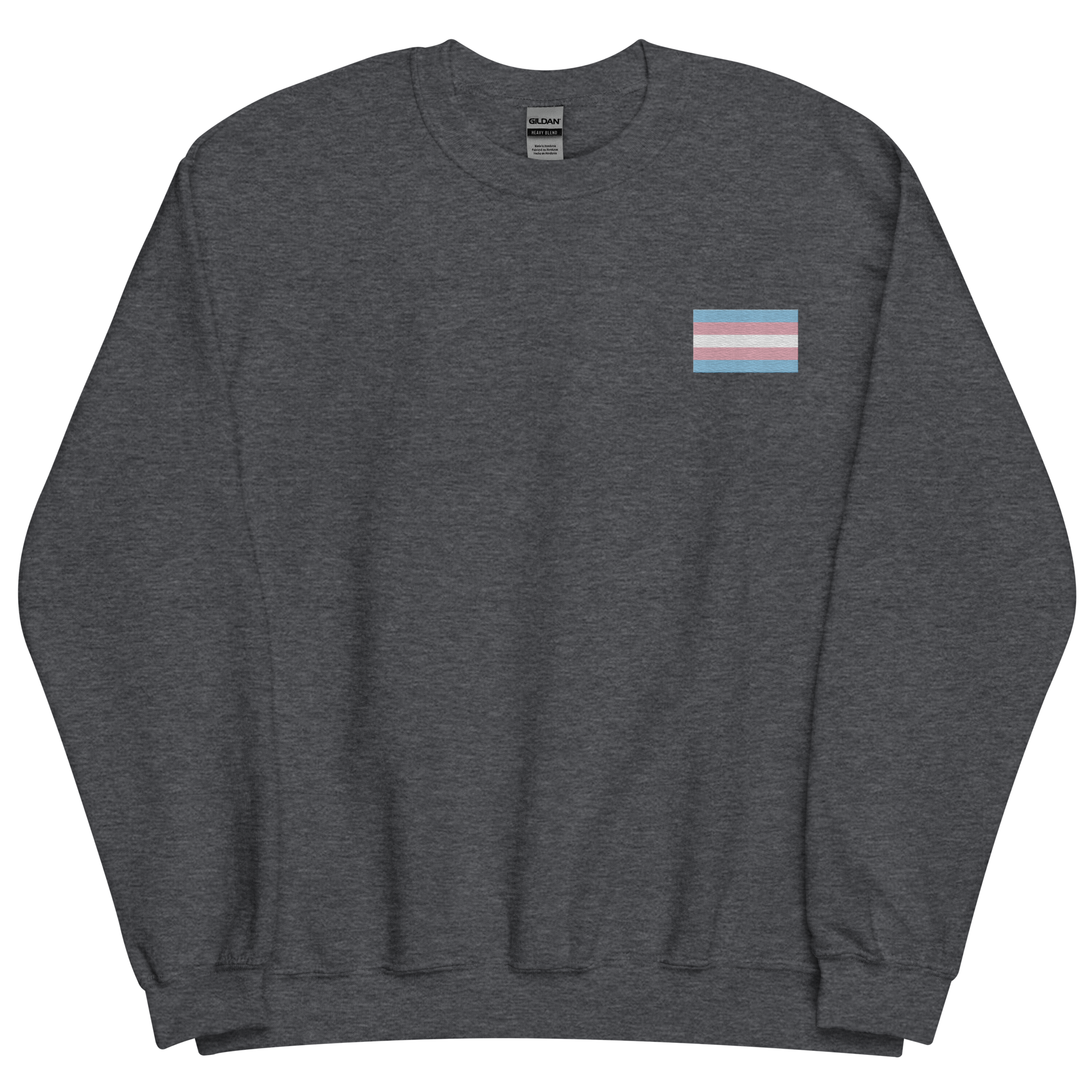 Transgender Pride Flag Embroidered Sweatshirt