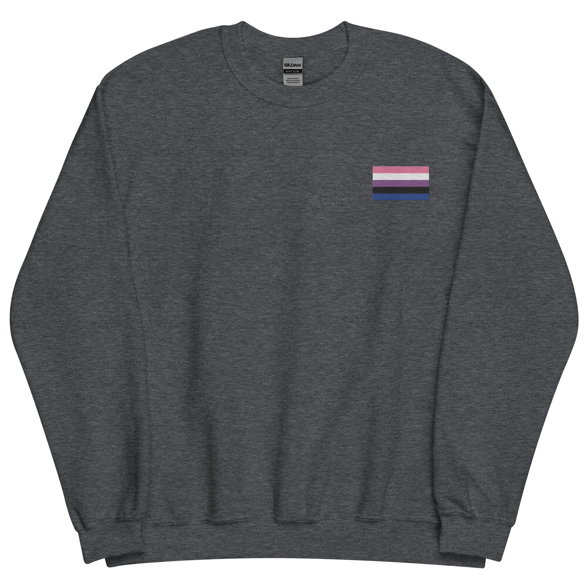 Genderfluid Pride Flag Embroidered Sweatshirt