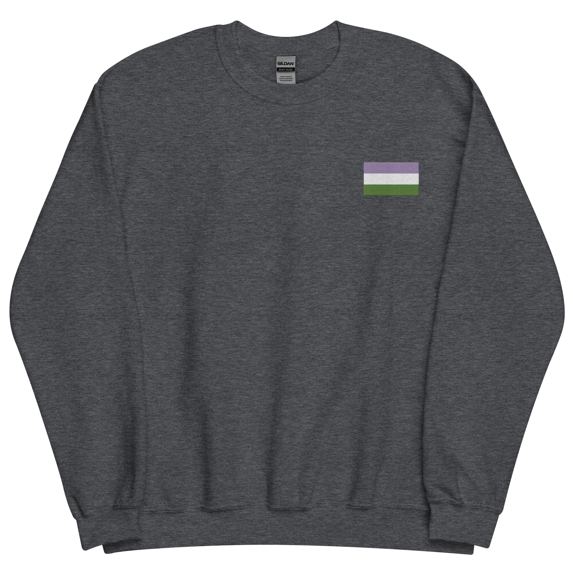 Genderqueer Pride Flag Embroidered Sweatshirt