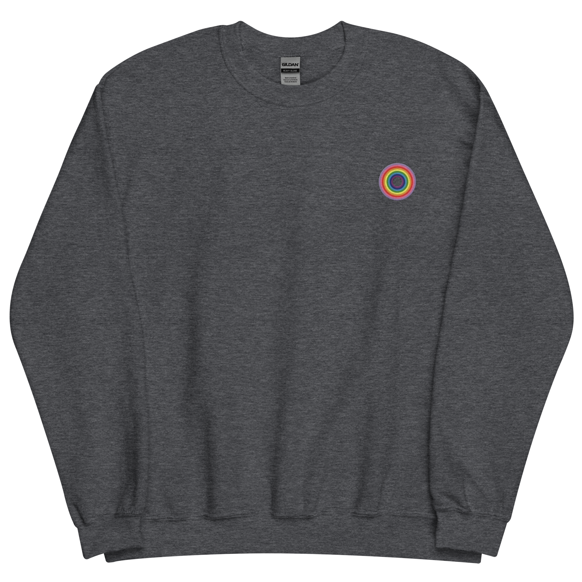Embroidered Sweatshirt: Gilbert Baker Pride Ring Emblem Design