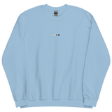Embroidered Nonbinary Sweatshirt: Pride Flag Horizontal Circle Design
