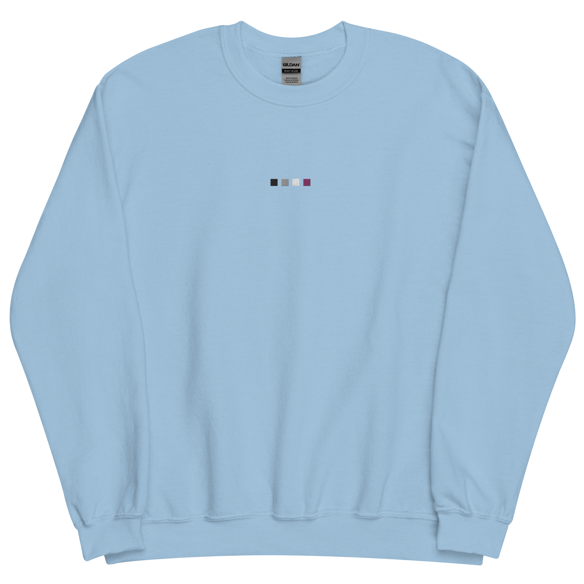 Embroidered Asexual Sweatshirt: Pride Flag Horizontal Square Design