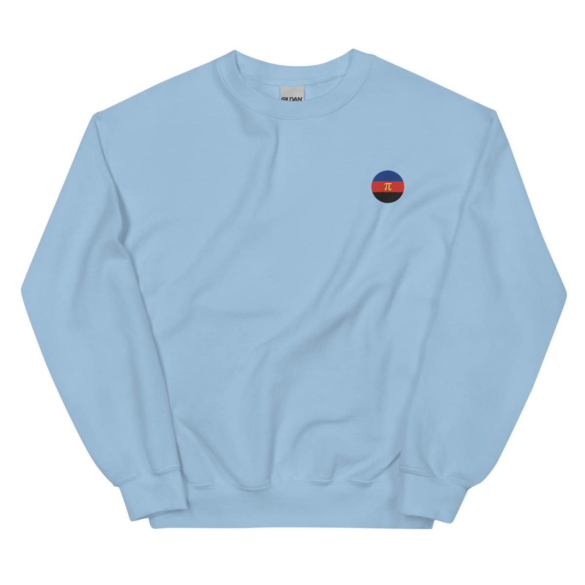 Polyamory Flag Embroidered Circle Sweatshirt: Celebratory LGBTQ+ Pride Design
