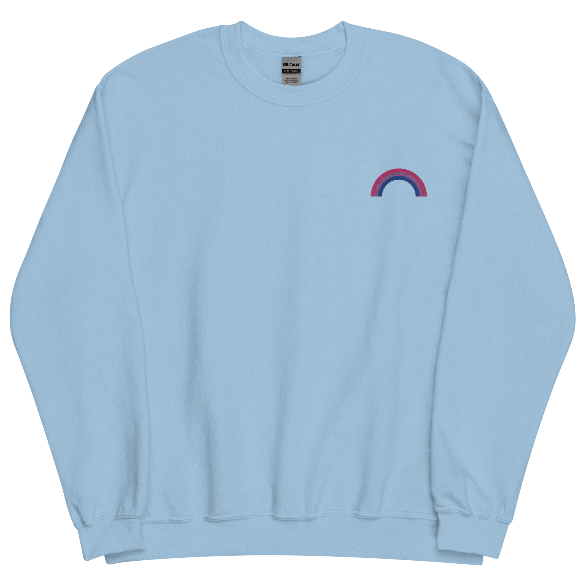 Embroidered Bisexual Rainbow Sweater: Pride Flag LGBTQ+ Design