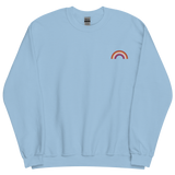 Embroidered Lesbian Rainbow Sweater: Pride Flag LGBTQ+ Design